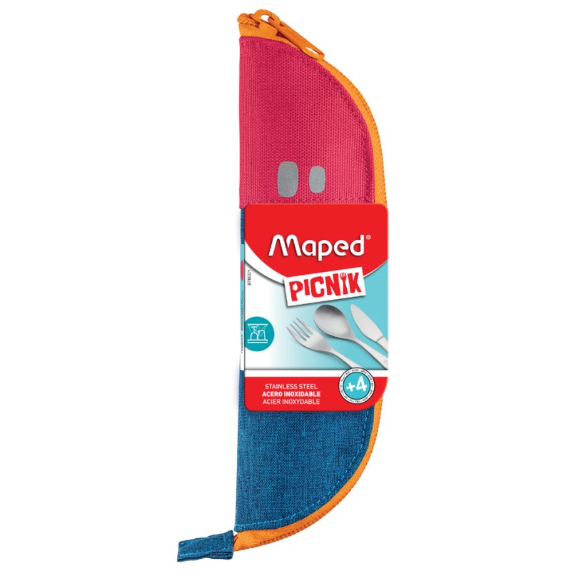 Maped PICNIK bestekset CONCEPT KIDS, roze etui, 3-delig, 155 mm