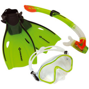 SCHILDKRÖT junior snorkelset Bermuda, maat 27-32, lichtgroen