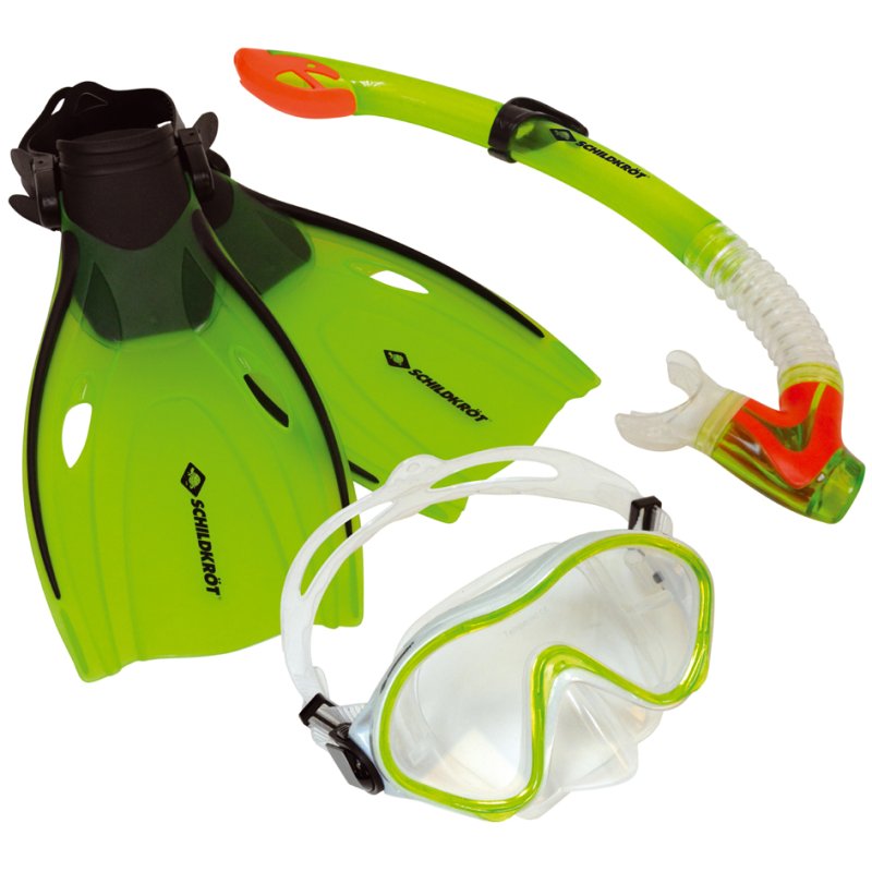 SCHILDKRÖT junior snorkelset Bermuda, maat 27-32, lichtgroen