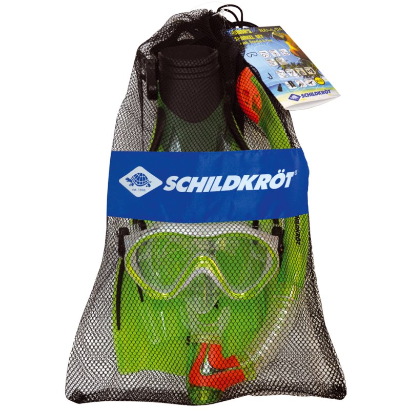 SCHILDKRÖT junior snorkelset Bermuda, maat 27-32, lichtgroen