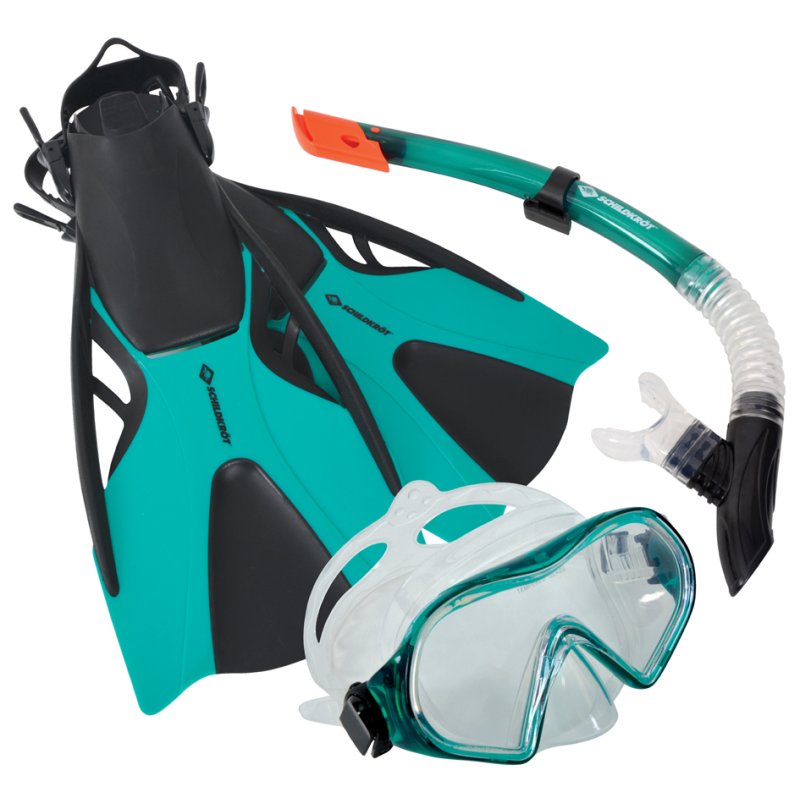 SCHILDKRÖT ensemble de snorkling Cayman, taille 43-47, turquoise, complet