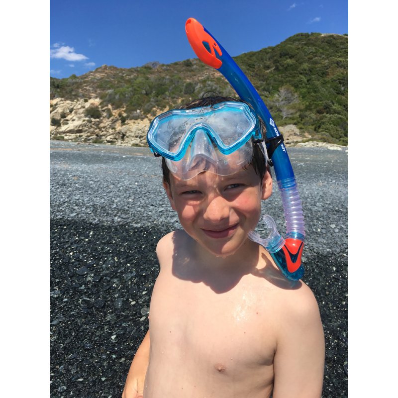 SCHILDKRÖT Junior snorkel set Barbados, 2-piece, blue