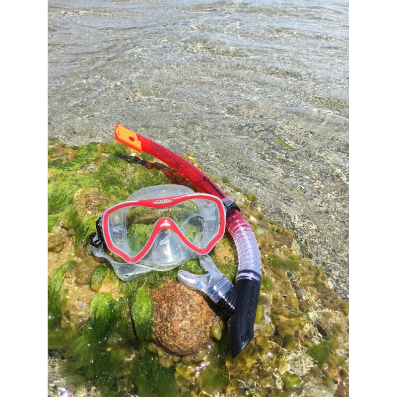 SCHILDKRÖT ensemble de snorkeling Fiji, 2 pièces, rouge