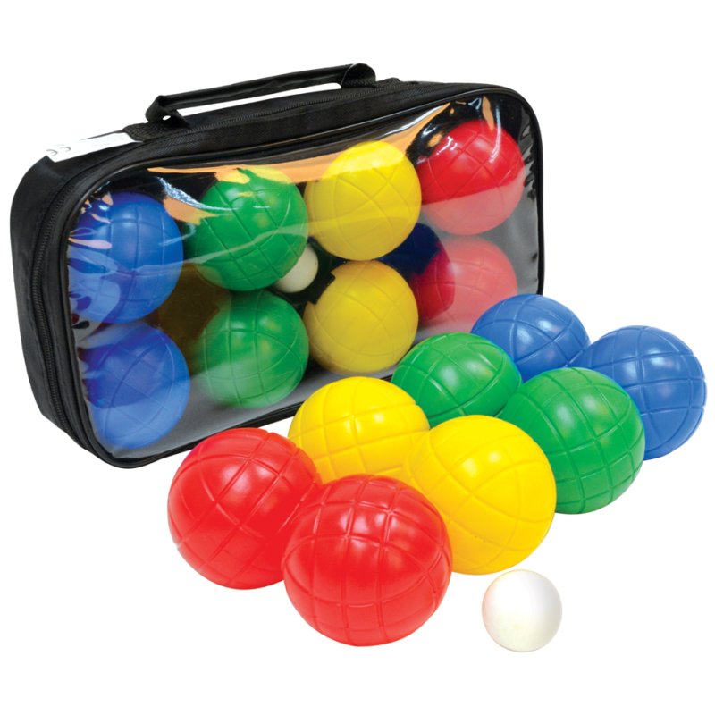 SCHILDKRÖT boccia set, plastic, assorted colours, 8 balls