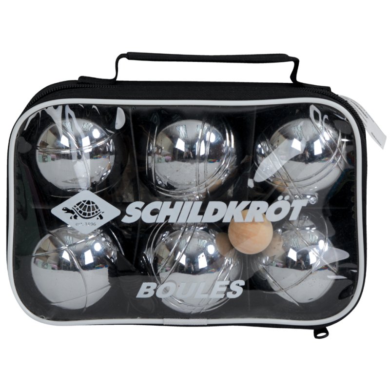 SCHILDKRÖT set de pétanque, acier, 2 joueurs, 6 boules + cochonnet