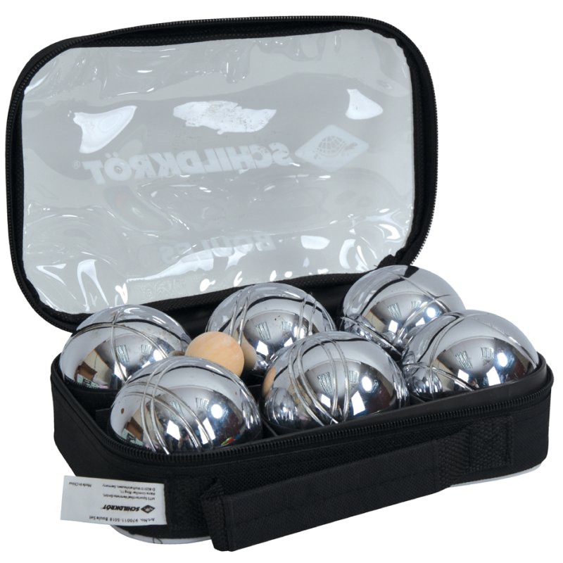 SCHILDKRÖT set de pétanque, acier, 2 joueurs, 6 boules + cochonnet