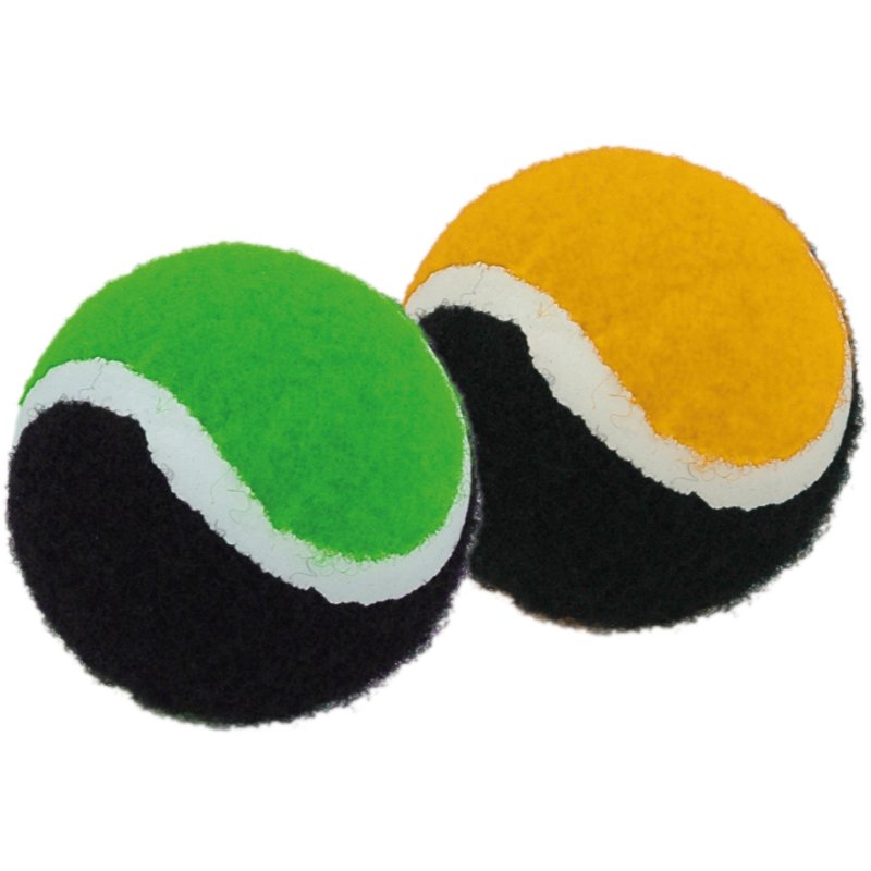 SCHILDKRÖT balles de remplacement, jaune/noir et vert/noir, 2 pièces