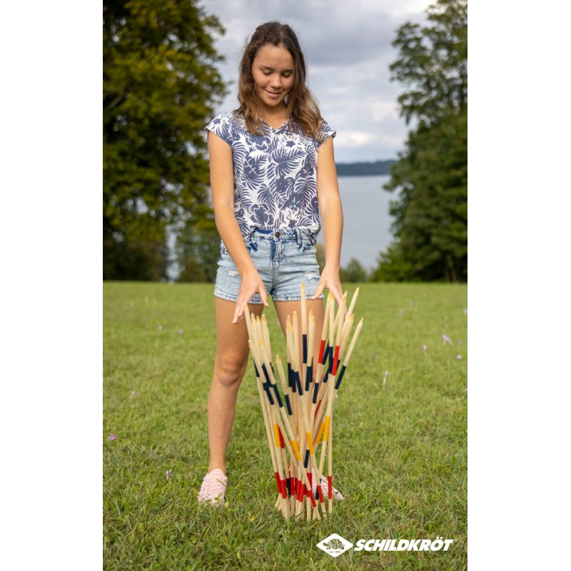 SCHILDKRÖT grands bâtons de mikado de jardin, 900 mm, bois de pin, 25 pièces