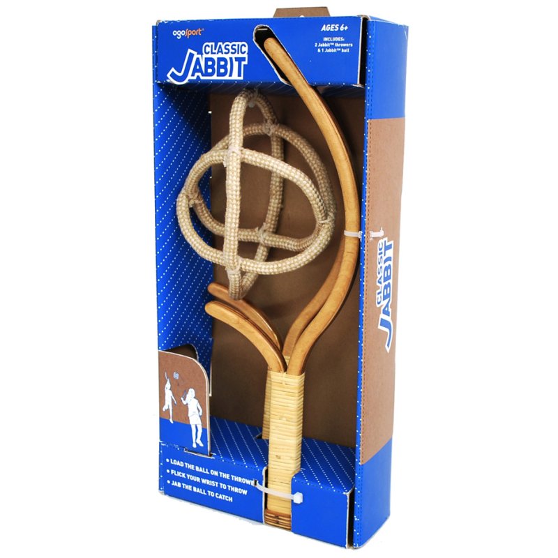 SCHILDKRÖT ogoball catapult & catch game classic set, 2 slingshots 420 mm, beech wood