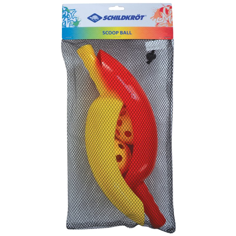SCHILDKRÖT balle de rattrapage jaune/rouge, 2 raquettes 370 mm, 2 balles 80 mm