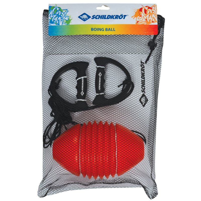 SCHILDKRÖT ballon élastique, noir/rouge, 190×120 mm, corde 2,25 m