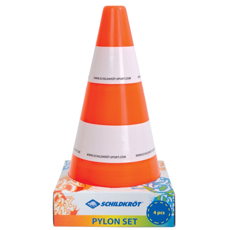 SCHILDKRÖT quilles, orange/blanc, 4 pièces, 23 cm de haut