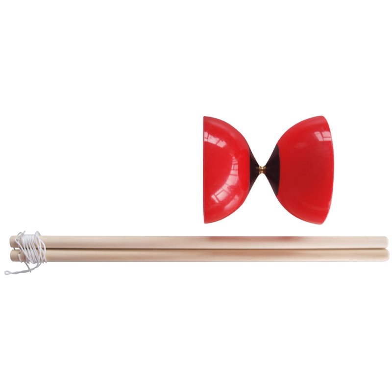 SCHILDKRÖT diabolo set, polyethylene, red, 110 mm