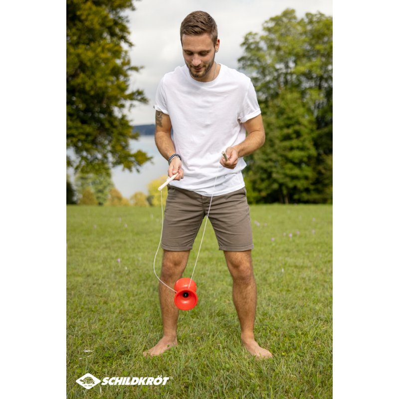 SCHILDKRÖT diabolo set, polyethylene, red, 110 mm