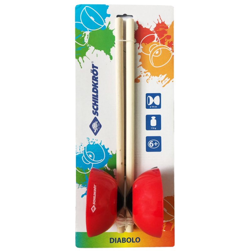 SCHILDKRÖT diabolo set, polyethylene, red, 110 mm