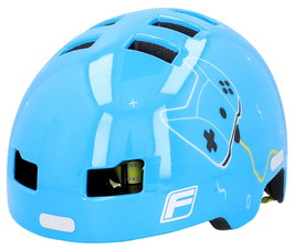 FISCHER kinderfietshelm BMX Game, maat XS/S, LED-achterlicht, 48-54 cm