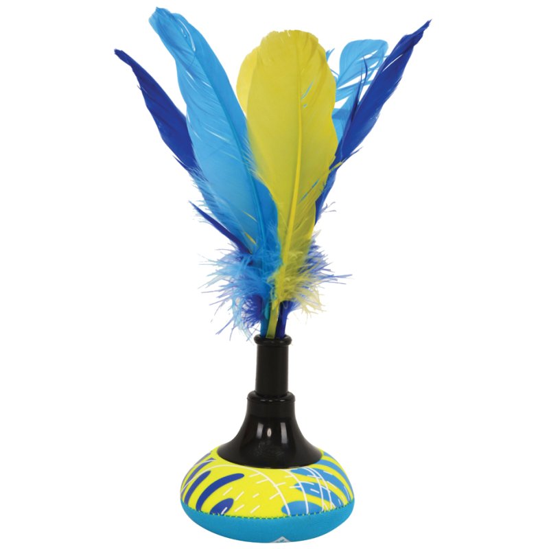 SCHILDKRÖT neoprene Peteca shuttlecock, with coloured feathers, length approx. 230 mm
