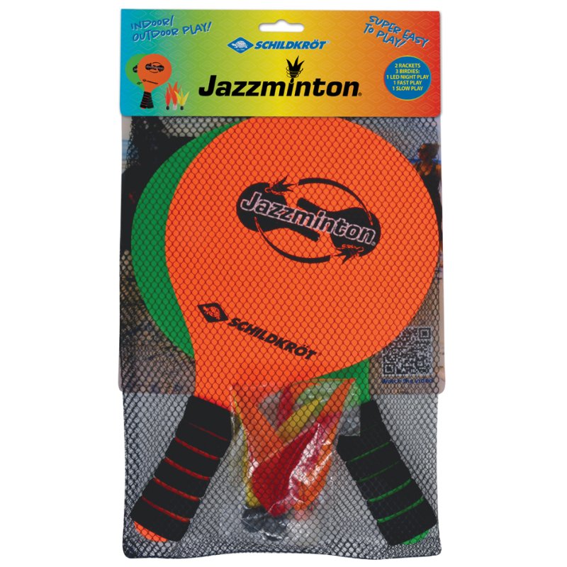 SCHILDKRÖT ensemble jazzminton, orange/vert, 2 raquettes, 3 volants