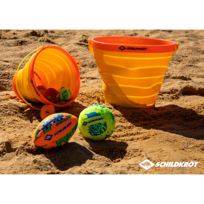 SCHILDKRÖT seau de plage et de jeu pliable, orange, 2 litres