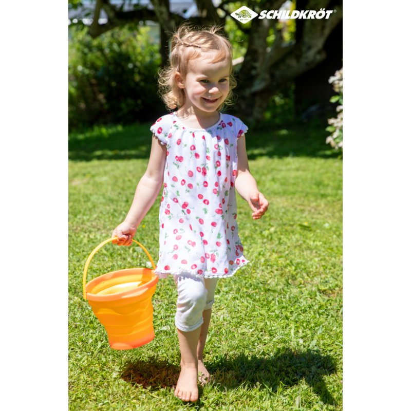 SCHILDKRÖT seau de plage et de jeu pliable, orange, 2 litres