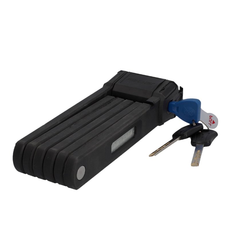FISCHER cadenas de vélo pliable PROTEC PLUS+ FK85, noir, 850 mm, 3 clés