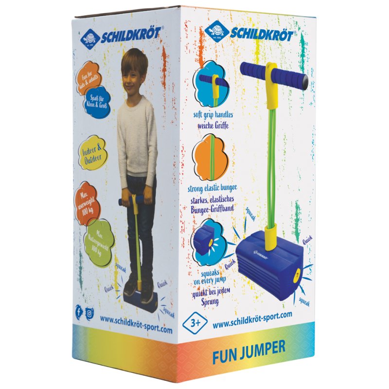 SCHILDKRÖT Fun Jumper children's bouncing ball, from 3 years, max 50 kg, soft handles