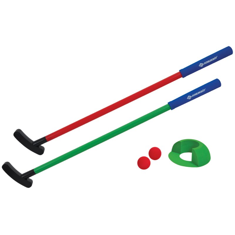 SCHILDKRÖT mini set de golf pour enfants, 5 pièces, 2 clubs 1 but 2 balles