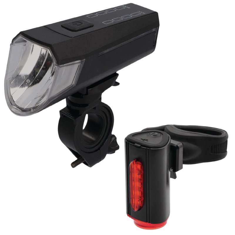 FISCHER oplaadbare USB LED-verlichtingsset TWIN, 80 Lux, sensormodus
