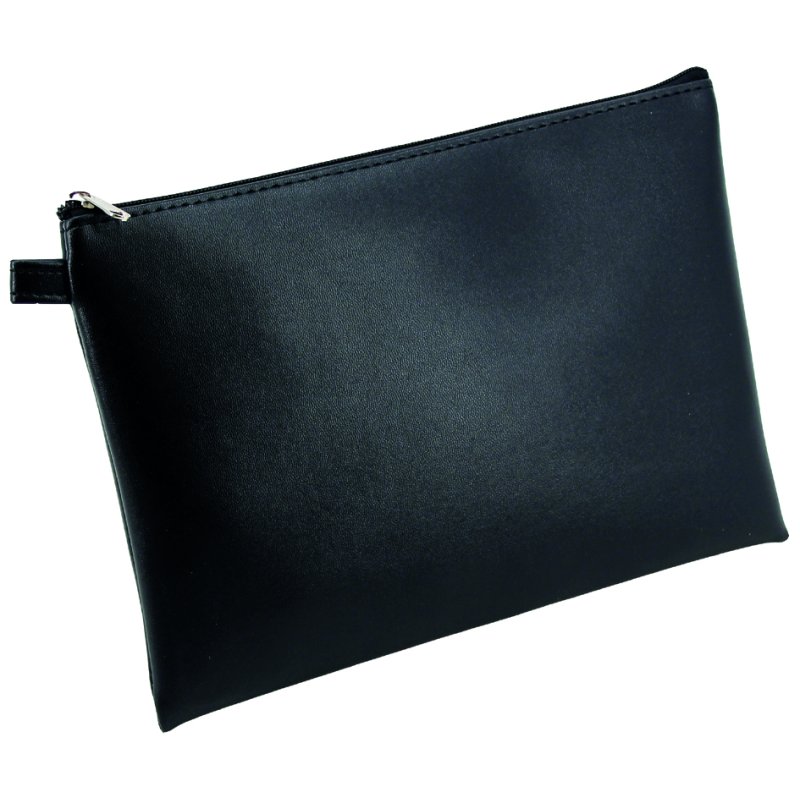 Alassio banktasje, kunstleer, zwart, 230×160×10 mm