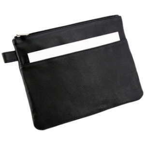 Alassio banktas, leer, zwart, 230×160×10 mm