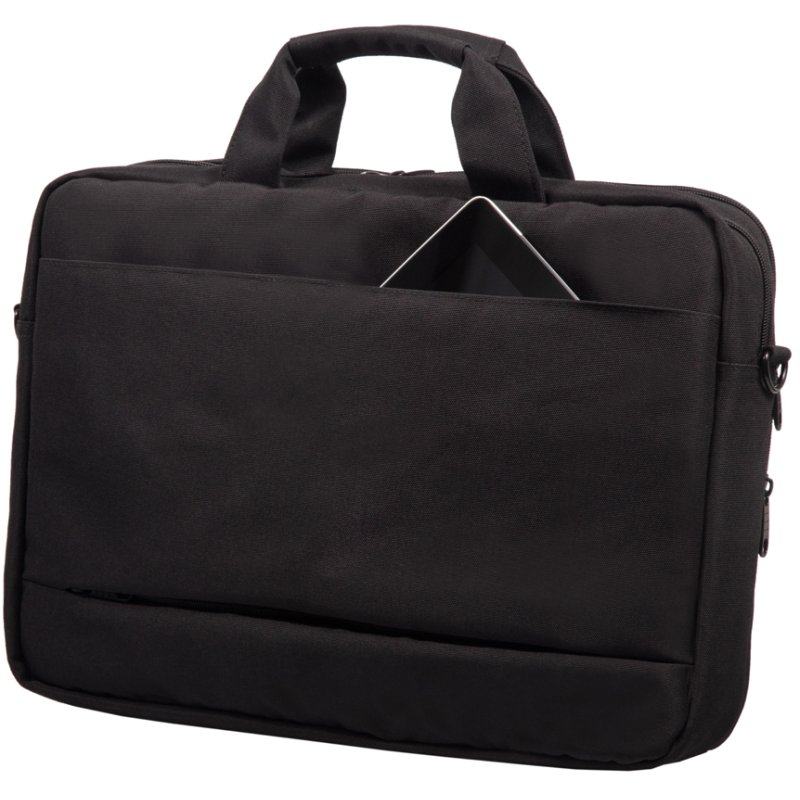 STOP laptoptas GRENADA, gerecycled PET, zwart, 17 inch