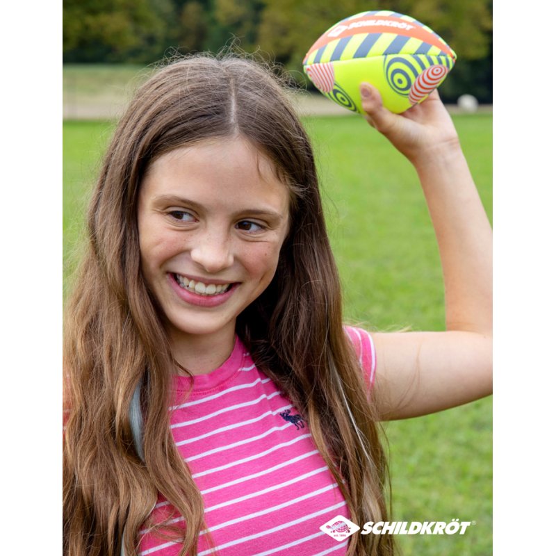 Schildkröt Ballon de football néoprène, jaune/orange, textile souple, 160×100 mm