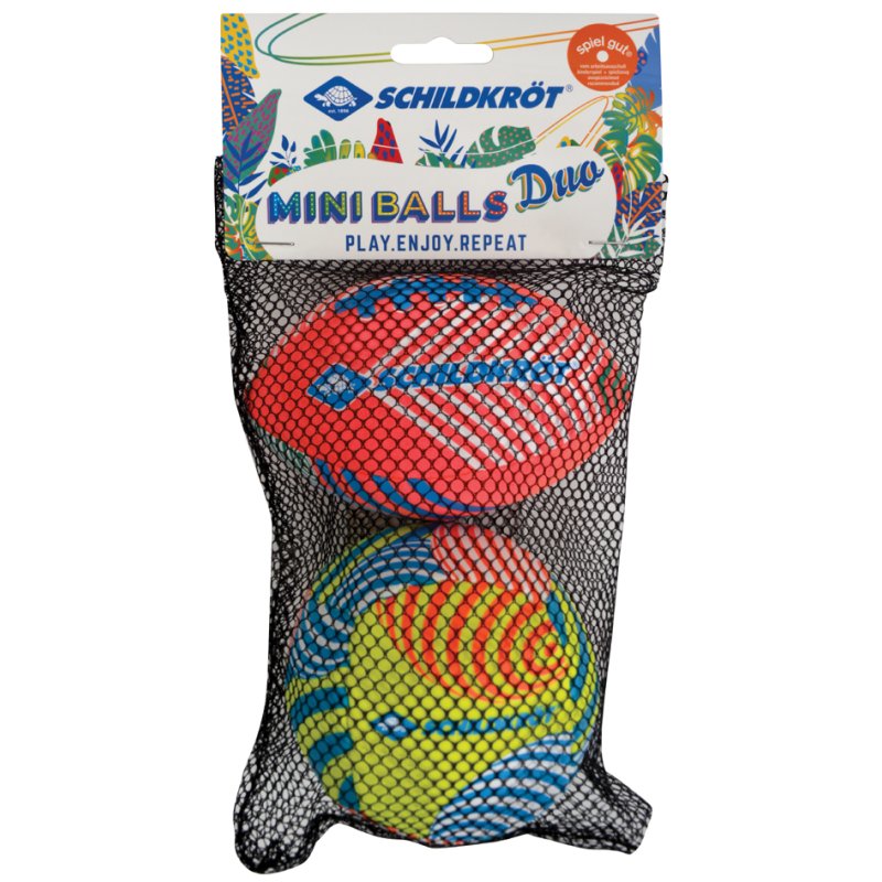 SCHILDKRÖT ballon miniature néoprène duoset, résistant à l'eau salée, 90 mm volleyball plage + 120×50 mm football