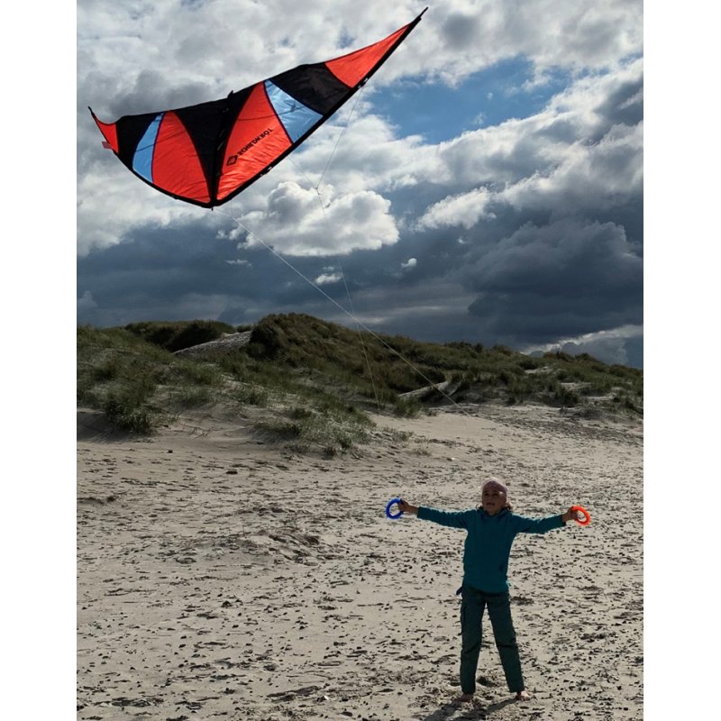 SCHILDKRÖT cerf-volant acrobatique Stunt Kite 133, vert, 1330×600 mm
