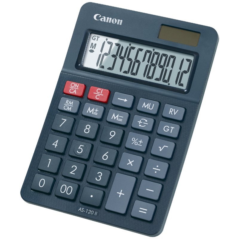 CANON calculator AS-120, 12-digit display, black, 104 g