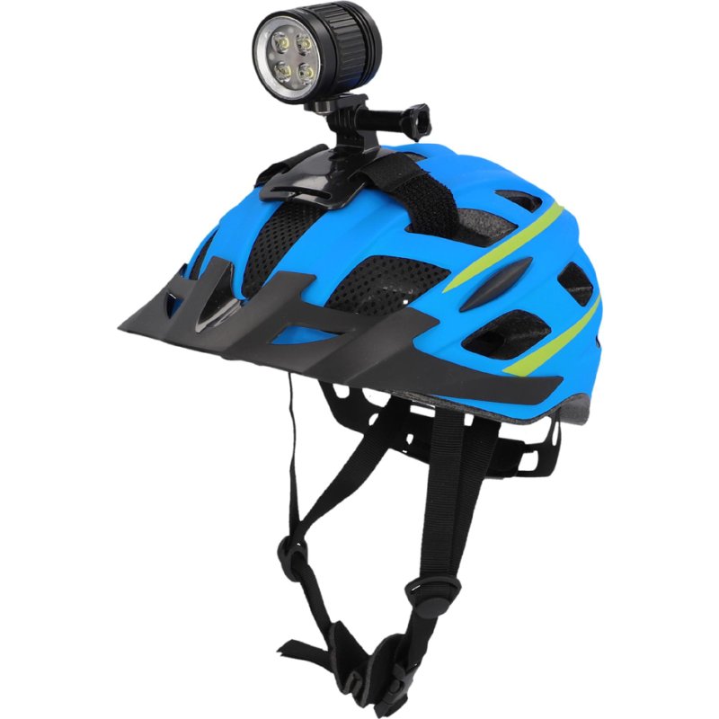 FISCHER battery-powered LED helmet light, 4 LEDs, rechargeable, splashproof