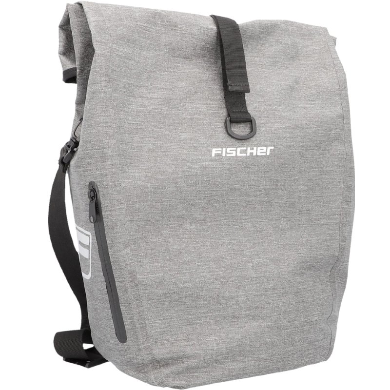 FISCHER bicycle rack bag City, grey, waterproof, 30 litres