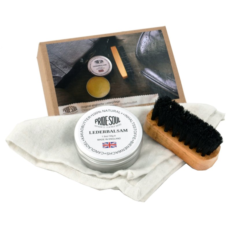 PRIDE&SOUL leather care kit, 3-piece, 100% natural ingredients