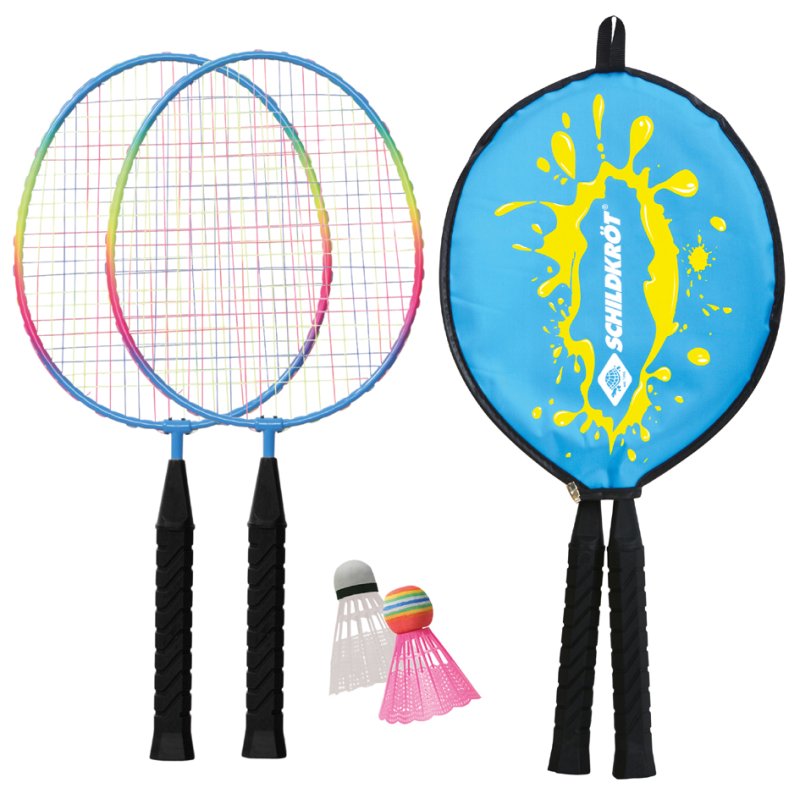 SCHILDKRÖT set de badminton enfant junior, 2 raquettes, 2 volants, 455 mm