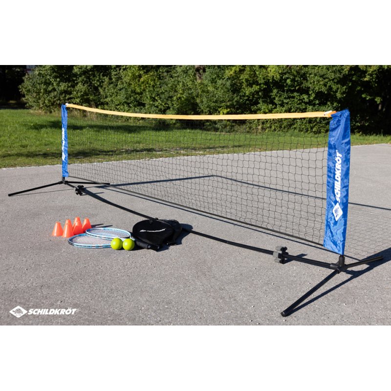 SCHILDKRÖT sac à dos set tennis, 2 raquettes avec housse de protection, filet et accessoires inclus
