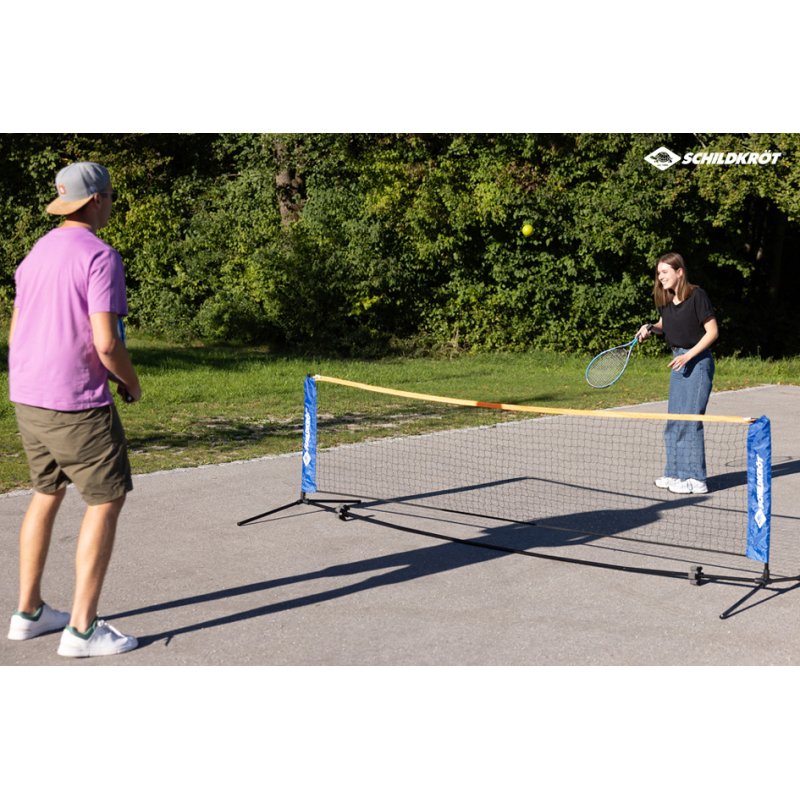 SCHILDKRÖT sac à dos set tennis, 2 raquettes avec housse de protection, filet et accessoires inclus