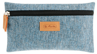 herlitz potloodenetui plat, groen-blauw gemêleerd, 100% gerecycled polyester
