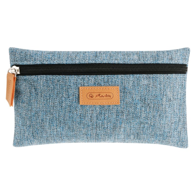 Herlitz étui plat, vert chiné, 100% polyester recyclé