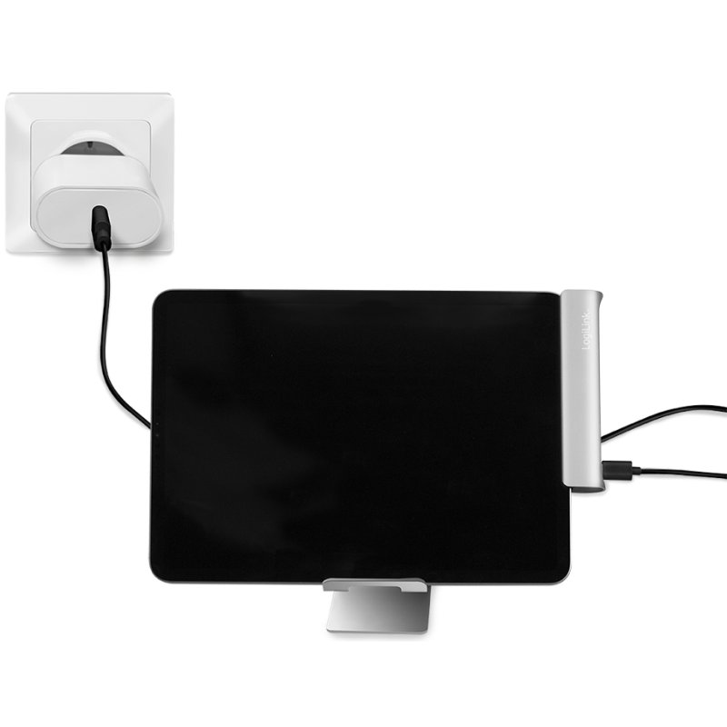 LogiLink Station d'accueil USB 3.2 USB-C, 7 ports, noir/argent