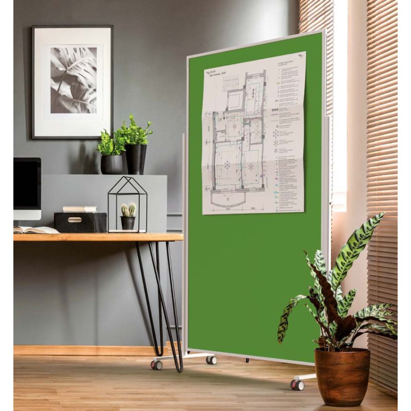 magnetoplan Table de modération Design VarioPin, recto-verso, 100×180 cm, blanc