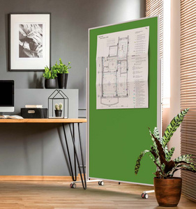 magnetoplan Design-moderatietafel VarioPin, dubbelzijdig, 100×180 cm, wit