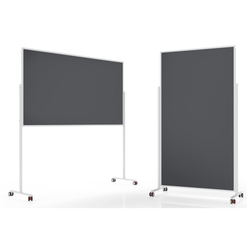 magnetoplan Table de modération Design VarioPin, recto-verso, 100×180 cm, blanc