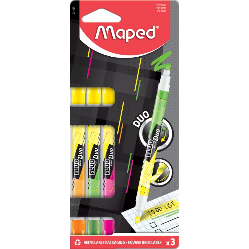 Maped highlighters FLUO'PEPS PEN DUO, assorted colours