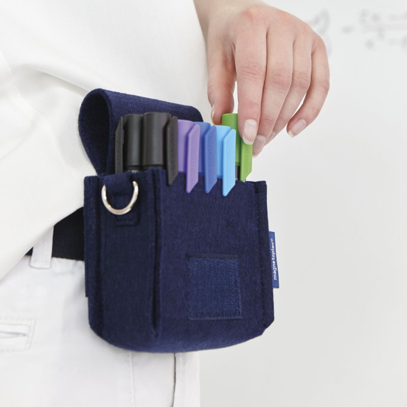 magnetoplan marker bag ecoAware, empty, 100% recycled polyester, 110×70×150 mm
