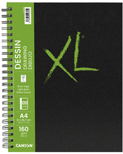 CANSON tekenblok XL spiraal A4 hardcover, 160 g/m², 60 vel